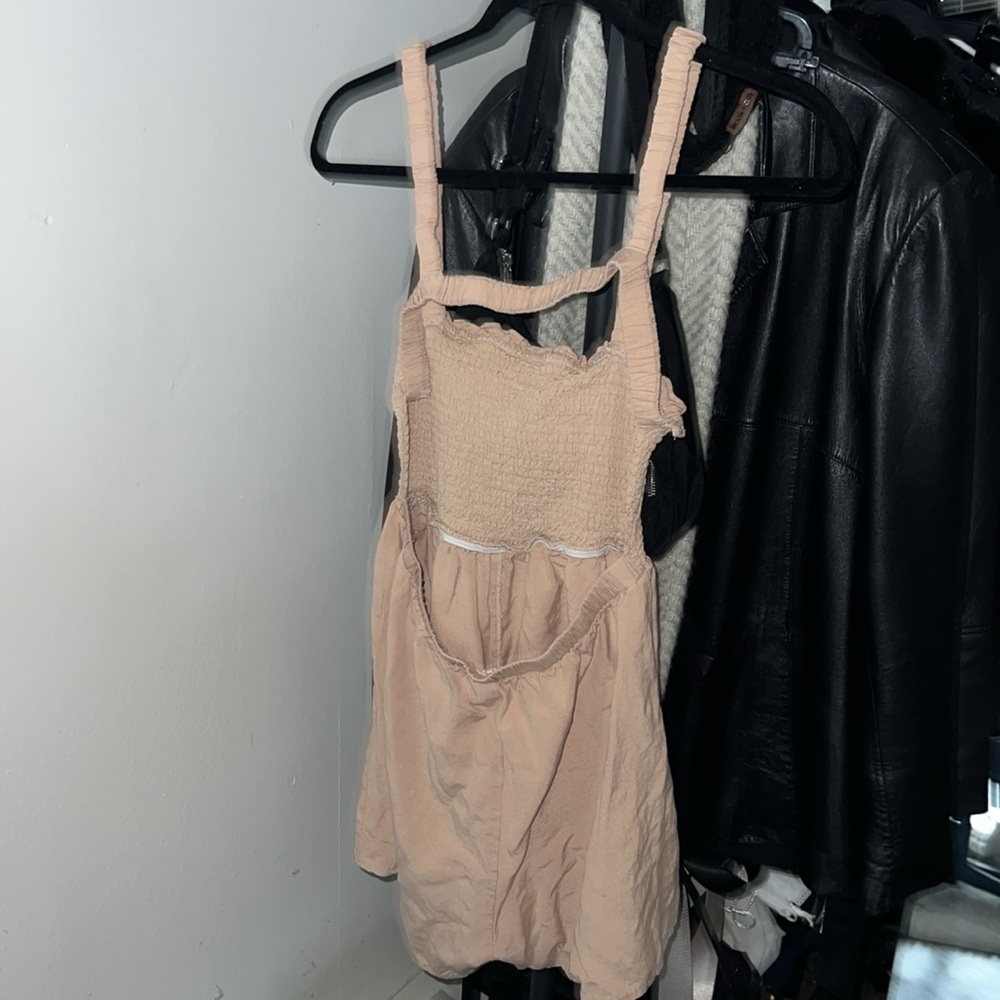 Women’s La Hearts Blush Open Back Smocked Romper - Picture 2 of 6